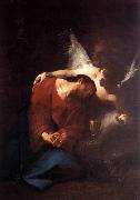 Paul Troger Christ Comforted by an Angel oil